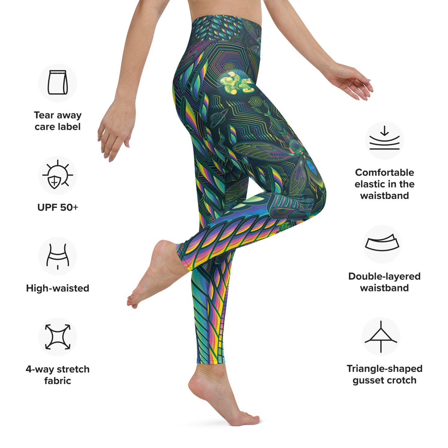 Interstellar Cicada - Yoga Leggings