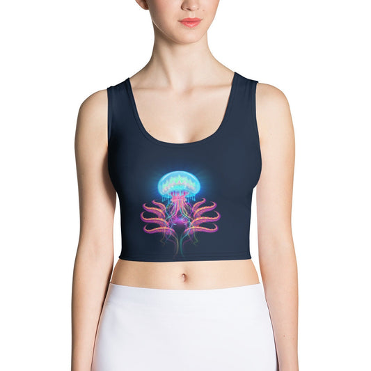 Jellyfish Tentacles - All Over Print Crop Top