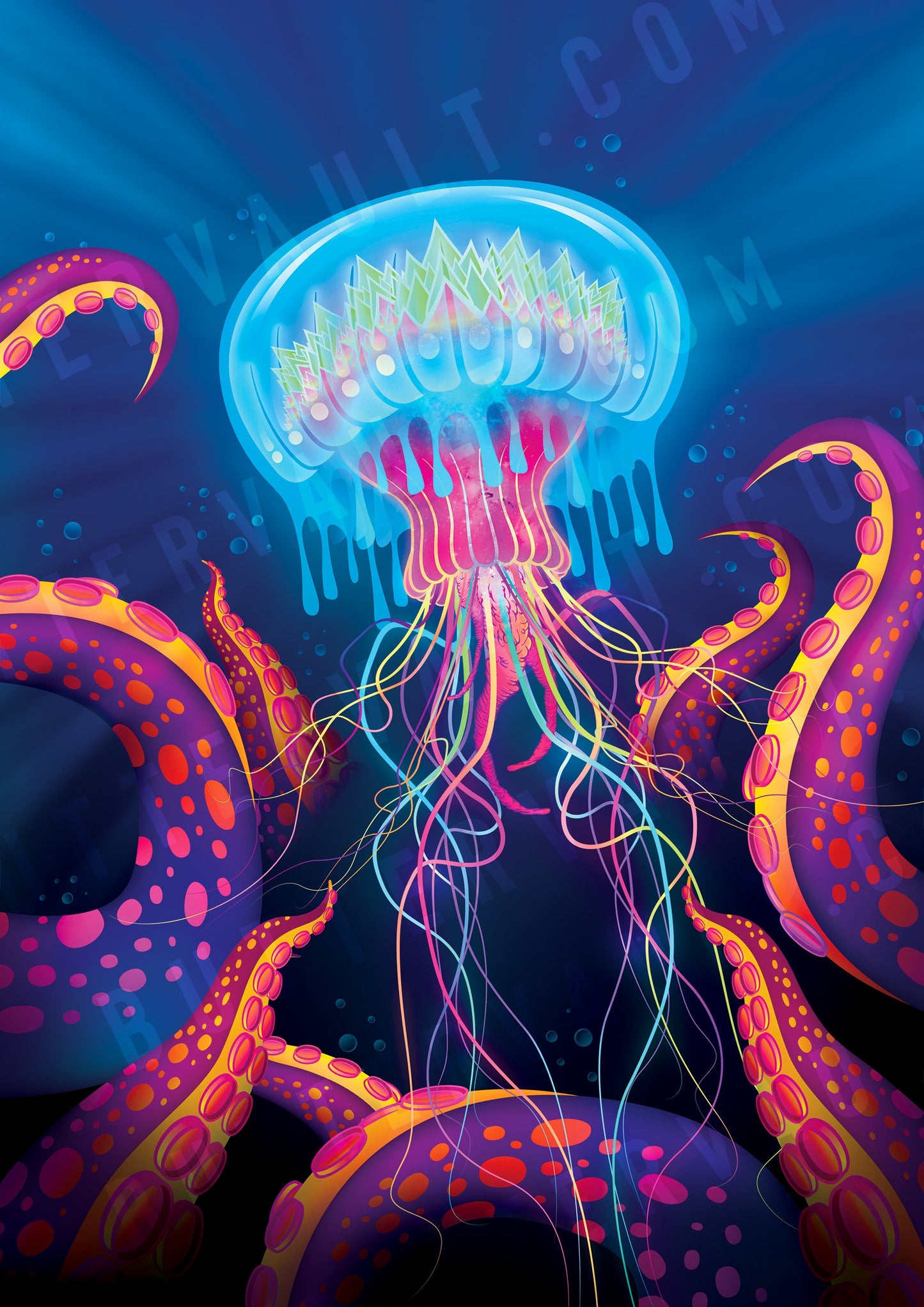 Jellyfish Tentacles - Canvas Print
