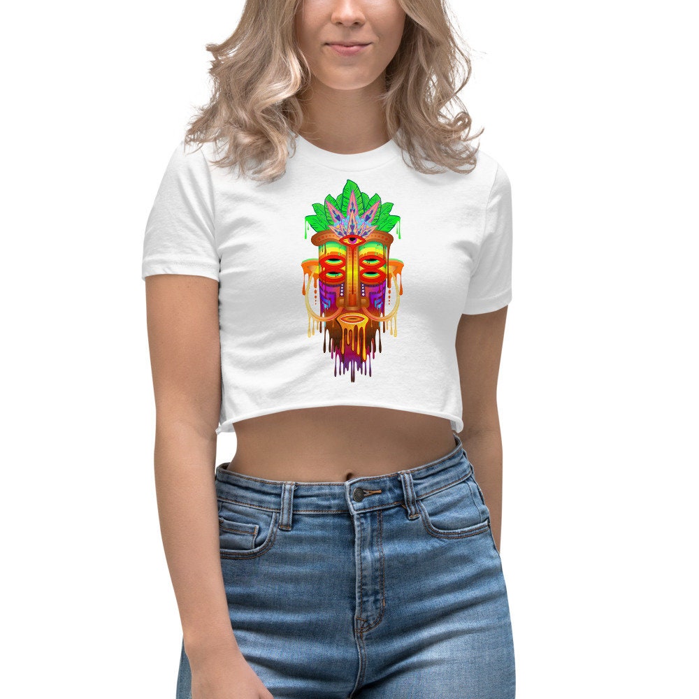 Tiki Head - Ladies Crop Top