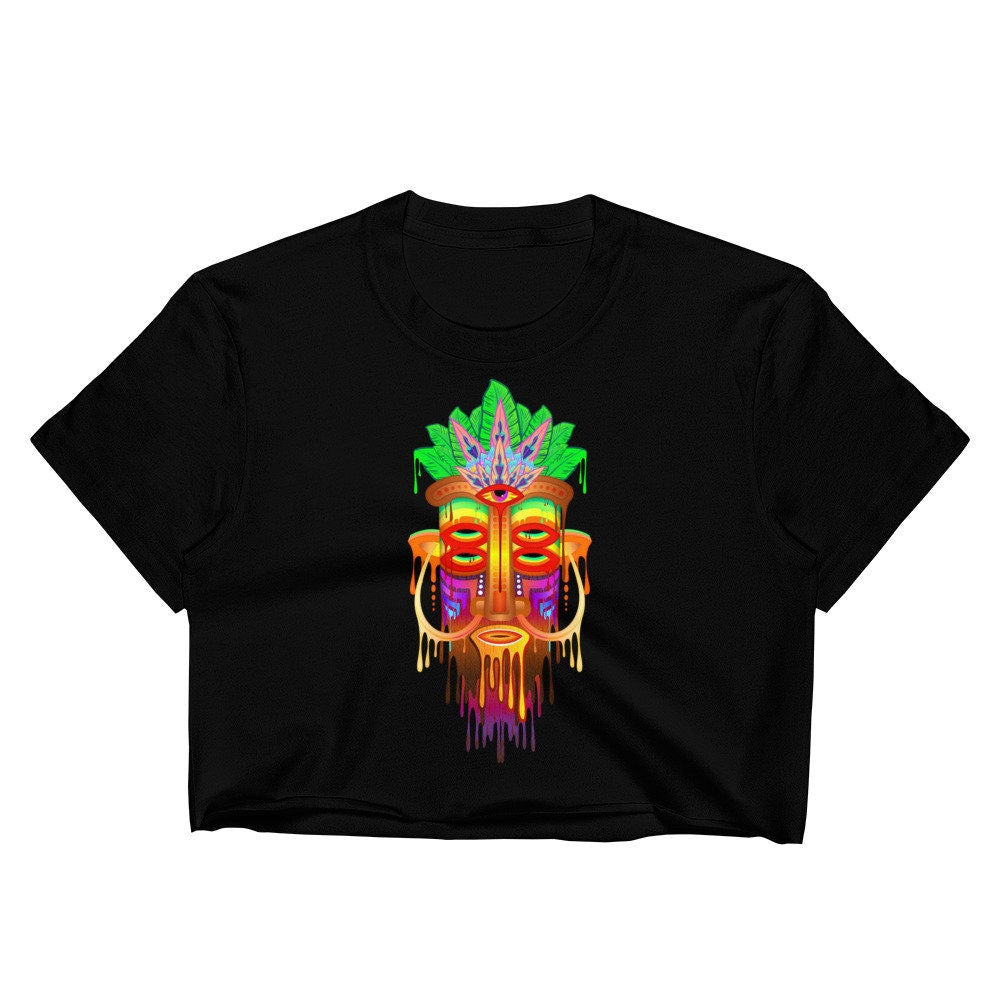 Tiki Head - Ladies Crop Top